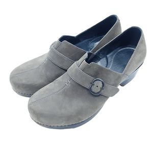 Dansko Tamara Clogs Suede Leather Brown Grey Size 42, US 11.5-12